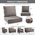 thumbnail image 4 of Jentlehouse 22''×24''×6'' Outdoor Deep Seat Cushions Set of 2,Water,UV & Fade Resistant High-Resilience Chair Cushion for Patio Furniture Chair Couch, 4 of 11