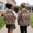 thumbnail image 5 of Xixirimido Ethnic Tribal Geometric Print 17" Kids Backpack for Boys Girls Large School Bags for Middle/High School Students Multi-pocket Book Bag for Elementary, 5 of 8