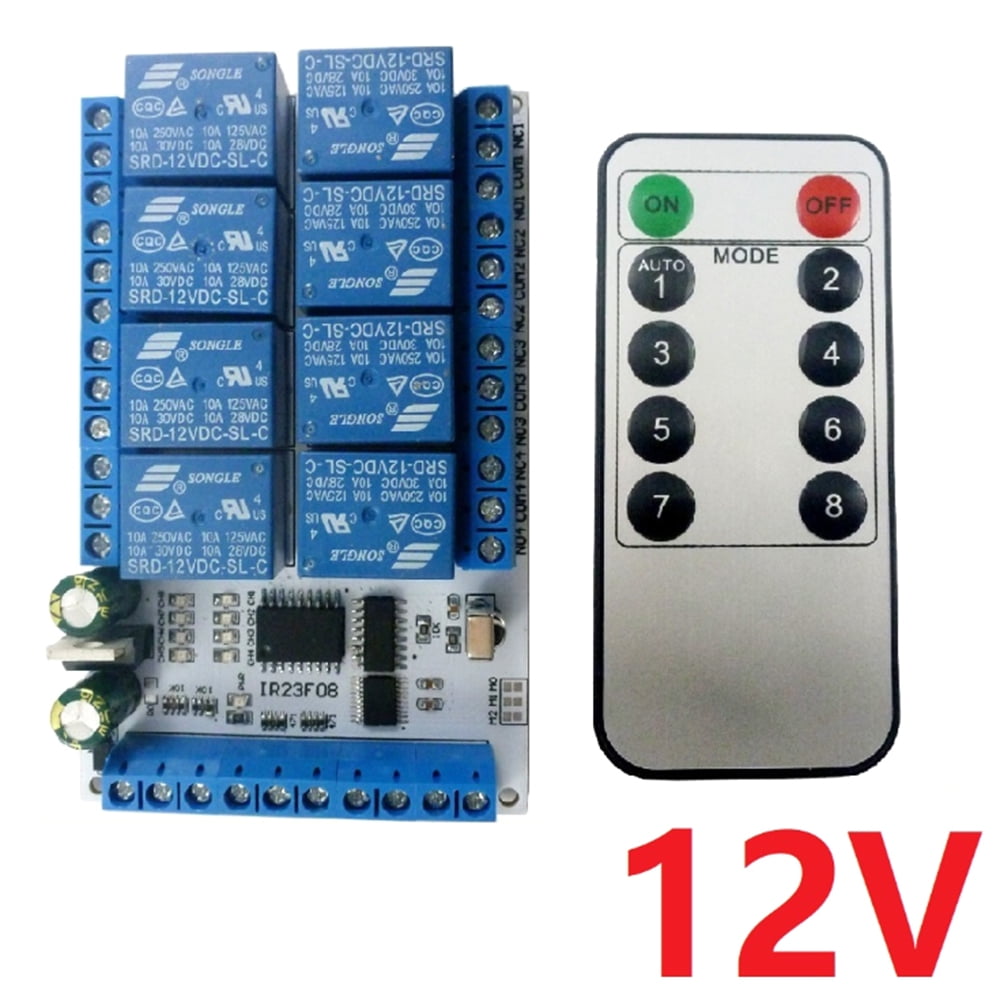IR23F08 8 Channel MultiFunction Infrared Remote Control Relay Module