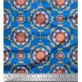 thumbnail image 1 of Soimoi Georgette Viscose Fabric Floral Mandala Decor Fabric Printed Yard 42 Inch Wide, 1 of 3
