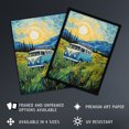 thumbnail image 3 of Camper In The Cornfield Van In Meadow Van Gogh Style Artwork Extra Large XL Wall Art Poster Print, 3 of 5
