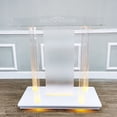 thumbnail image 3 of FixtureDisplays Deluxe LED Lighted Church Pulpit 47.4 inches, with LED lights and 110-240V plug, Golden, 3 of 12