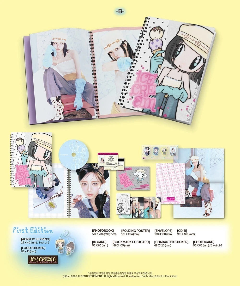 YUNA (ITZY) - [ICE CREAM] 1st Mini Album POCAALBUM B Version