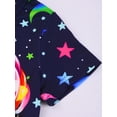 thumbnail image 5 of WIBACKER 3-12Y Girls Unicorn 3-piece Pajama Set Tee & Shorts & Pants PJ Kids Comfy Sleepwear Jammies Set Summer, 5 of 12