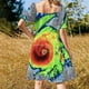 thumbnail image 5 of Vestido de manga corta con satélite infrarrojo del huracán Michael Vestidos de mujer vestidos largos de mujer Vestido, 5 of 7