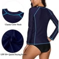 thumbnail image 4 of Charmo Bikini Cover-up Swimwear for Women Long Sleeve Sport Shirt Sun Protection Rash Guard Top, 4 of 5