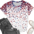 thumbnail image 5 of Elvqul Womens T Shirts Independence Tops Star American Flag V-Neck Plus Size 4th of July Shirts for Women Patriotic, 5 of 6