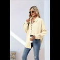thumbnail image 5 of Corduroy Button Down Shirts for Women Dressy Casual Long Sleeve Loose Fit Shacket with Pocket XXL, 5 of 7