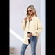thumbnail image 5 of Camisas de con Botones para Mujer, Elegantes, Informales, de Larga, Holgadas, con Bolsillo, Color Albaricoque, XXL, 5 of 10