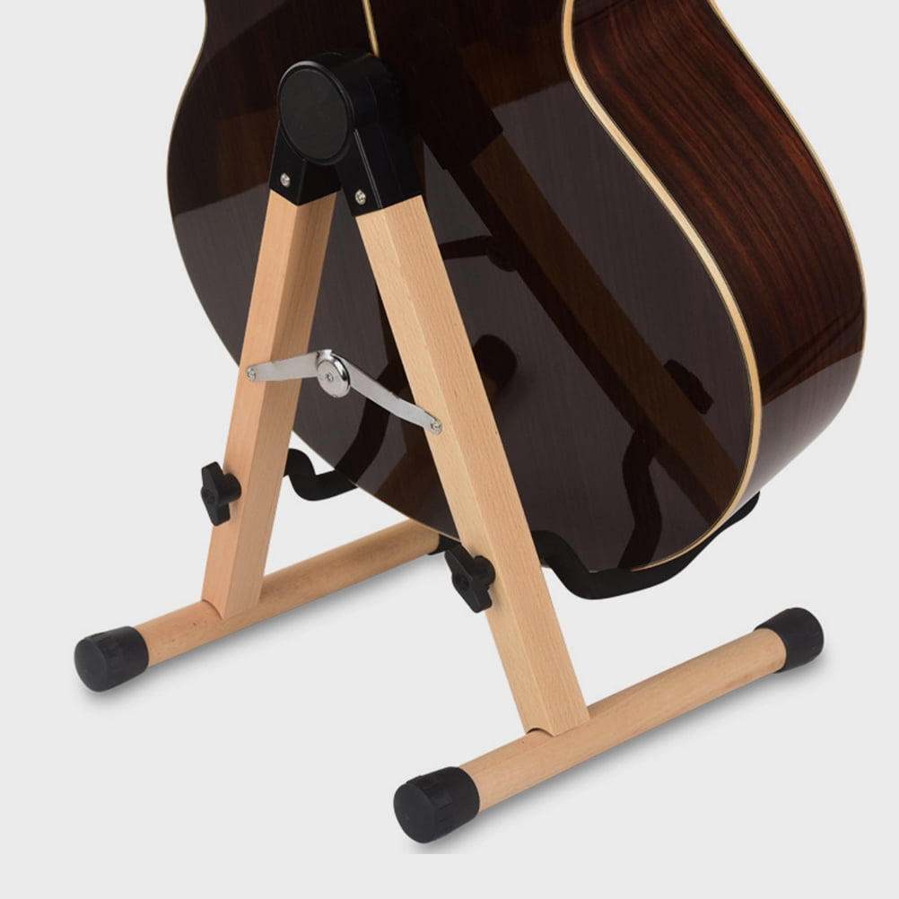 Raindrops Wooden Guitar Stand Universal Display Holder for Acoustic, Electric, Bass Guitars - Durable Wood Guitar Rack