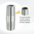 thumbnail image 4 of Uxcell Stainless Steel Nipple Pipe Fitting 1/4" NPT x 1/4" NPT Male Threaded 1.48" Length Nipple Cast Pipe for Connecting Extending Beer Machine Bathroom Gas Air Plumbing, 4 of 6