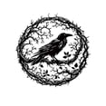 thumbnail image 2 of Decoración de pared de pájaro de metal, arte de pared de hierro, artesanías artísticas, esculturas de pared, silueta de colibrí de pared para jardín, 2 of 9