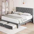 thumbnail image 5 of Bed Frame with 2 Storage Drawers Grey - Queen, 5 of 5