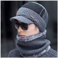 thumbnail image 3 of Gorro de invierno para hombre, cálido gorro de lana para jóvenes, gorro de algodón para hombres de mediana edad y mayores, gorro de punto para hombre de moda de invierno, 3 of 6