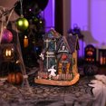 thumbnail image 3 of Valery Madelyn 10.24 inches Musical Halloween Village Colorful Lighted Halloween House with Mummies Ghosts & Haunted Tree for Indoor Fireplace Hallways, 3 of 8