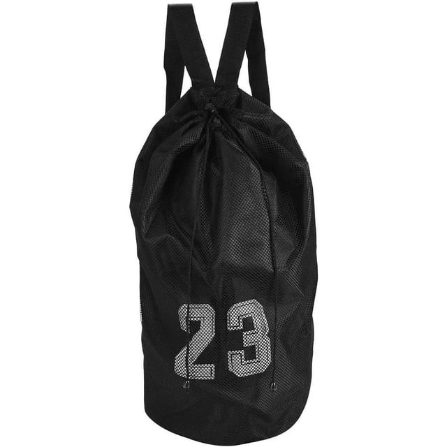 HUGFEGWE Mesh Drawstring Backpack, Extra Large Sports Ball Bag Basketball Football Soccer Sports Training Exercising Mesh Backpack Shoulder Drawstring Bag CA919-145198