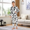 thumbnail image 6 of FORMRS Onesies Pajama for Adults Unisex Hoodie Winter Jumpsuit One Piece Sleepwear, Sizes S-2XL, Cow Spots, 6 of 7
