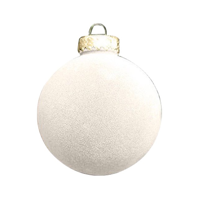 Bolas de Navidad flocadas, adornos de bolas para árbol de Navidad, bolas de plástico, adornos colgantes decorativos de Navidad, decoración para árbol de Navidad