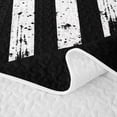 thumbnail image 5 of Manfei Vintage American Flag Twin Quilt Set,White Black Twin Coverlet Set,2-Piece, 5 of 7