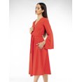 thumbnail image 3 of Vestido midi manga larga abierta AMAD Casual para mujer Talla S, 3 of 5