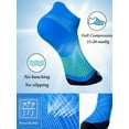 thumbnail image 5 of Buankoxy 6 Pairs Premium Short Compression Socks Women Men Breathable and Supportive Running Socks Ideal for Sports, Yoga, Gym, Cycling, Running, Walking,Multicolor,L/XL, 5 of 6