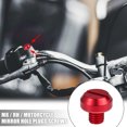 thumbnail image 2 of Unique Bargains Universal M8 Motorcycle Mirror Hole Plugs Screws Mirrors Caps Lock Offs Cover Caps Positive Red, 2 of 7