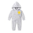 thumbnail image 3 of Gaexia Girls Romper 12 Months ,Lined Baby Boys Bodysuit Jumpsuit With Attached Hood For And Toddler Winter Wear Cozy Outfit, 3 of 3