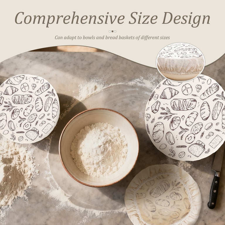 Xiyztok Reusable Bowl Covers for Bread Proofing, 3-Pack photo 5