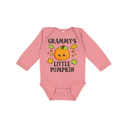 

Inktastic Grammys Little Pumpkin with Leaves and Stars Gift Baby Boy or Baby Girl Long Sleeve Bodysuit