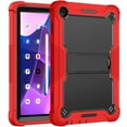 thumbnail image 2 of SaniMore for Lenovo Tab M10 (3rd Gen) 10.1" TB-328F 2022 Case, 3 Layers Multi-Functional [Built-in Kickstand] Heavy Duty Shockproof Rugged Protective Case for Lenovo Tab M10 (3rd Gen), Red, 2 of 8