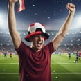 thumbnail image 6 of Vjnyvs Egypt Football Fans Hat Novelty Flag Pattern Hat Funny Cheer Accessories for Football Party Celebration Accessories, 6 of 7