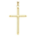 thumbnail image 1 of 14k Yellow Gold Religious Cross Charm Pendant (29mm x 31mm), 1 of 2