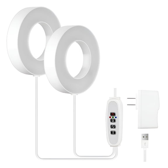 HIBIBUD Ceiling Grow Light For Indoor Plants. LED Full Light Under Cabinet Growing Lamp With 3/9/12H Auto Timer.