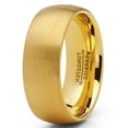 thumbnail image 2 of Metal Masters Mens Classic Dome Brushed Tungsten Carbide Wedding Band GoldTone Comfort-Fit 7, 2 of 6