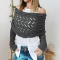 thumbnail image 2 of Sweater Scarf with Sleeves for Women Double Sleeve Wool Scarf Knitted Crochet Tops Womens Fall Outfits 2025, 2 of 5