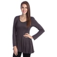 thumbnail image 5 of Women's Long Sleeve Scoop Neck Tunic Top, 5 of 5