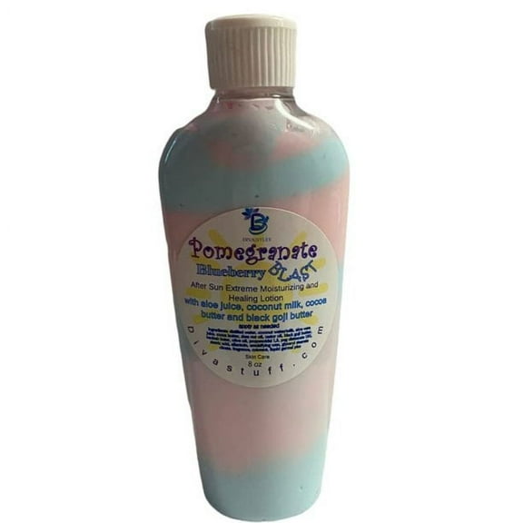 After Sun Nourishing, Healing and Moisturizing Cream, Pomegranate & Blueberry Scent, 8 oz by Diva Stuff