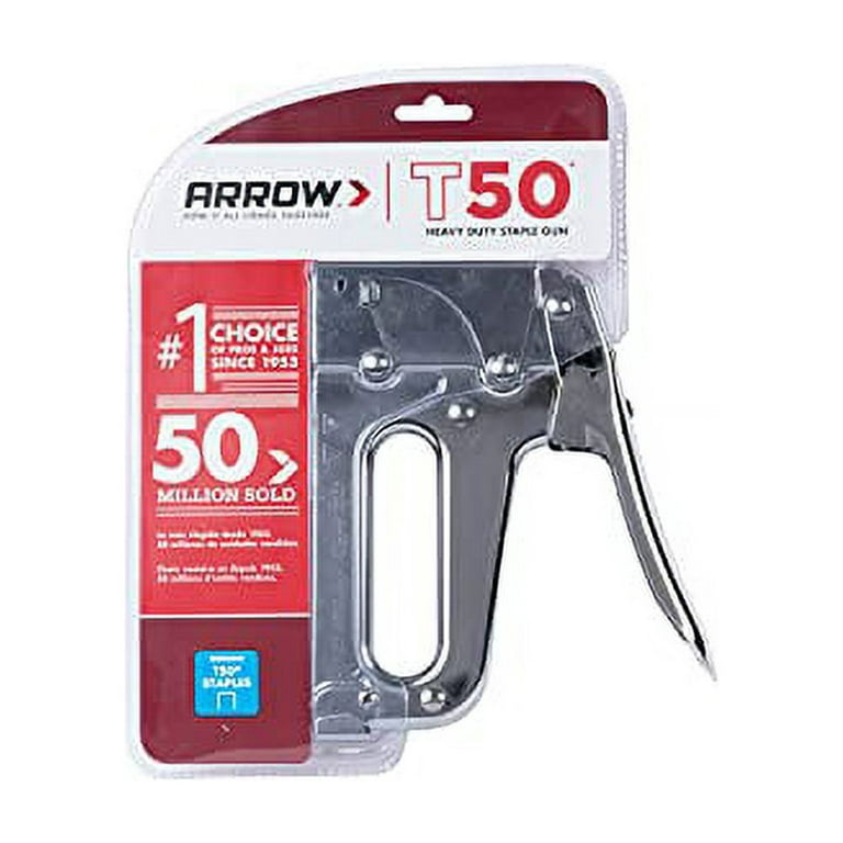 Arrow T50 Heavy Duty Staple Gun for Upholstery, Wood, Crafts, DIY and  Professional Uses, Manual Stapler Uses 1/4”, 5/16”, 3/8, 1/2, or 9/16”  Staples
