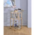 thumbnail image 3 of ACME Chariot de Service Madelina en Or et Verre Clair, 3 of 4