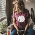 thumbnail image 6 of SMILEY FACE Graphic Short sleeve Tees Plus Size, 6 of 10