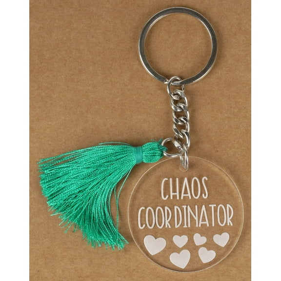 Inkdotpot Funny Keychain- Chaos Coordinator Acrylic Engraved Keychain- Funny Mom/Teacher Humour Novelty Gift