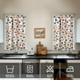 thumbnail image 2 of Fall Kitchen Curtains 39 Inch Short - 32Panel Set, Autumn Harvest Print, Rod Pocket Window Treatment for Thanksgiving, Farmhouse, Cafe, Living Room - Machine Washable, 2 of 4