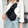 thumbnail image 6 of Steampunk Waist Bag for Women, Vintage Crossbody Fanny Pack with Studs – Adjustable Hands-Free Belt Bag for Festival, Motorcycle, Gothic Punk Fashion and Travel, 6 of 6