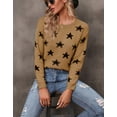 thumbnail image 4 of Sweaters for Women Star Pullover Sweater Tops Crew Neck Long Sleeve Casual Winter Sweaters Alsol Lamesa, 4 of 6