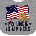 thumbnail image 4 of Inktastic My Uncle is My Hero Military Nephew Boys or Girls Baby Bib, 4 of 4