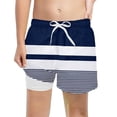 thumbnail image 4 of Boys Swimsuits Trunks Cartoon Striped Print Summer Shorts Mesh Liner Youth Swimming Suit, 4 of 4