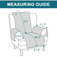 thumbnail image 6 of XUELC Waterproof Wing Chair Cover Wing Armchair Slipcovers Triple Non-Slip Sofa Slipcover for Wing Chair Furniture Protector for Pets, Kids,Dog Beige, 6 of 13
