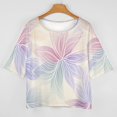 thumbnail image 3 of Colorful Floral Bohemia Women's Graphic Tees Casual Summer Funny Printed Short Sleeve Cute T Shirts Tops, 3 of 7