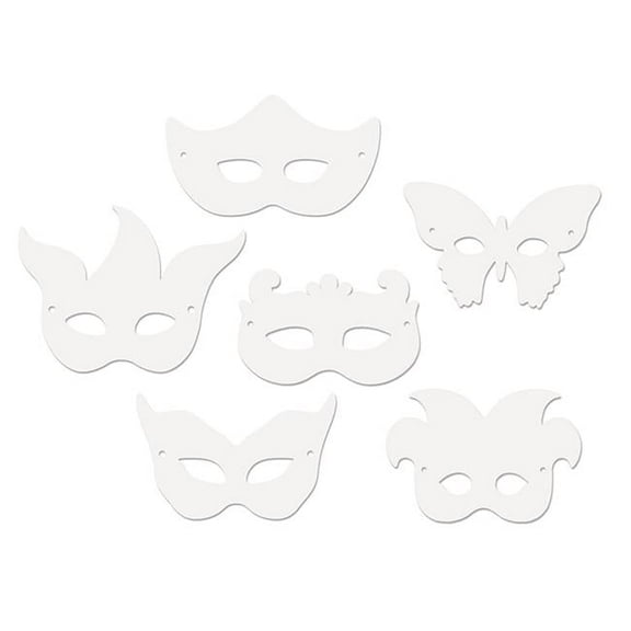 Creativity Street Die Cut Mardi Gras Masks - 24 Per pack - Pack of 6