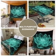 thumbnail image 6 of Teal Black Floral Tapestry for Bedroom Wall Hanging Tapestry, Modern Minimalist Ombre Botanical Ceiling Backdrop Tapestries Poster Blanket Wall Decor for Teens Room Living Room Dorm 39" x 59", 6 of 8